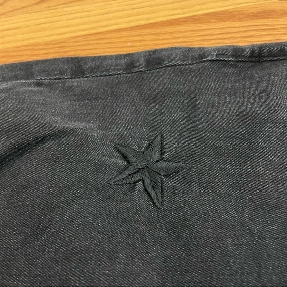 ANTHROPOLOGIE Driftwood Black Embroidered Stars Denim Jeans 28 - Picture 7 of 16